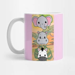 Adorable Animal Trio Mug